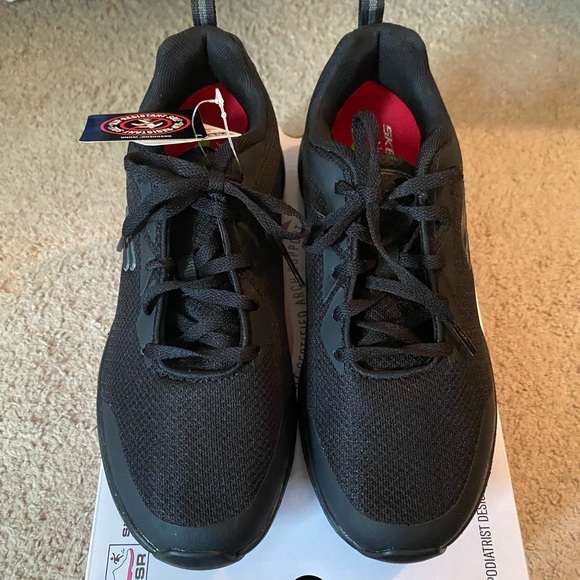 NEW Skechers Slip Resistant Arc Fit Work Footwear Women’s Black Size 8.5 - Picture 2 of 12